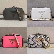 Fashion GUESS 2024 Women's Bag New European And American Style Fashion Zipper Camera Bag Solid Color Casual Shoulder Cro