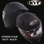 หมวกกันน็อคเต็มใบหุ้มคางKYT รุ่น Striker สีล้วน สีดำเงาสีดำด้านสีขาวสีเทาด้านสีเทาเงา รองรับหูฟังบลู