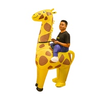 Funny Cartoon Doll Costume Halloween Giraffe Inflatable Clothing Cartoon Animal Mount Half Body Infl