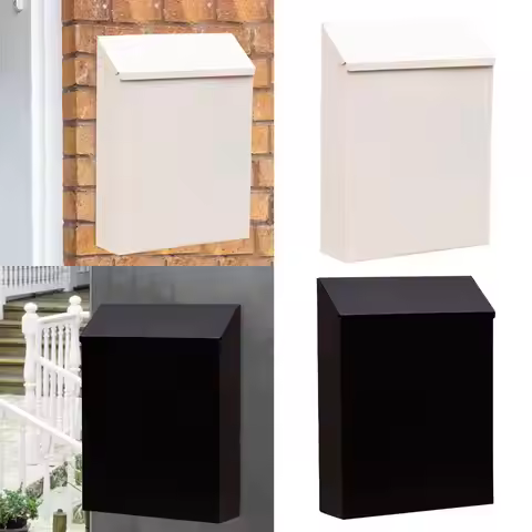 Wall Hanging Mail Box Metal Rainproof Lockable Letter Box Large Parcel Capacity Vintage Outdoor Mail