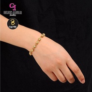 GJ Jewellery Emas Korea Emas Bangkok Fashion 5M Bulan Sabit 9 Bracelet   24K Gold Plated
