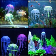 Artificial Swim Effect Jellyfish Aquarium Decoration Fish Tank Underwater Live Plant Luminous Ornament Aquatic Landscape 1pc