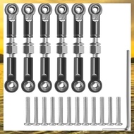 (P U T L)6Pcs Adjustable Metal Linkage Pull Rod Front /Rear Servo Link for  A949 A959 A969 A979 K929