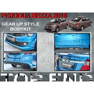 PERODUA BEZZA 2016-2019 GEAR UP STYLE FULLSET BODYKIT (GU) SKIRT LIP FOR BEZZA FRONT SKIRT SIDE SKIR