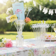 White decal card clip, pin for flower baskets, vases, bags, 30cm, 40cm.  Klip Kad Decal Putih, Pin u