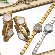 Design Ellipse Polygon Quartz Watch Whole Colorful Best Friend Dad Flower Italian Charm Links Fit 9m