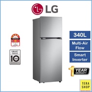 LG GN-B312PLGK 340L Inverter Refrigerator 2 Door Fridge Peti Sejuk 冰箱