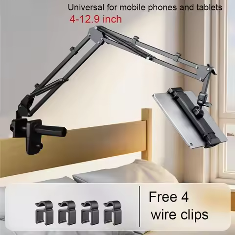 Tablet Stand Holder for Bed Rotatable Phone Stand for 4-12.9" iPad Pro Samsung Tab Xiaomi Pad Tablet