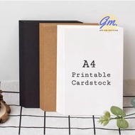 KRAFT PAPER Printable Cardstock Matte Board 10 / 20 sheets 150gsm 180gsm 250gsm Black White Cardstoc