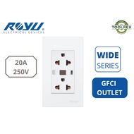 ROYU Wide Series GFCI Outlet 20Amp