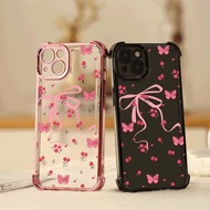 Butterfly bow Four Corner Anti-drop Lucency Phone Case For Xiaomi Poco M7 F7 X7 X6 F6 F5 Pro Ultra C