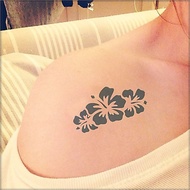 [B Shape] Tattoo Film: Hibiscus Flower 131
