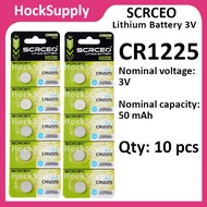 [10pcs $7.00] SCRCEO CR1225 Lithium 3V Button Battery 1225 [FAST SHIP OUT]