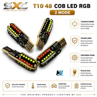SXC T10 48 LED COB RGB 2 MODE TURN SIGNAL LIGHT T10 RGB LIGHT MOTORCYCLESenja Premium Quality