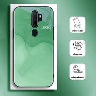 Ốp Lưng cho OPPO A5 2020 A9 2020 Mặt kính cường lực cao cấp HOẠ TIẾT CẨM THẠCH