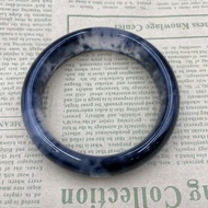 High Ice Floating Flower Black Chicken Flat Bar Bracelet Quartz Rock Jade Bracelet Black Chicken Jad