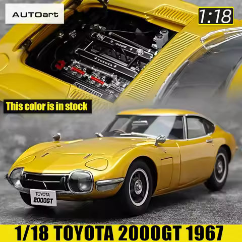 AUTOart model 1/18 Scale New Toyota 2000GT 1967 vintage car model Static Decorative Items Holiday Gi