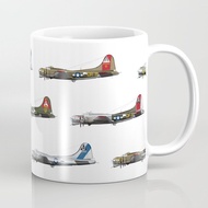 Classic B-17 Flying Benteng Pattern Coffee Mug