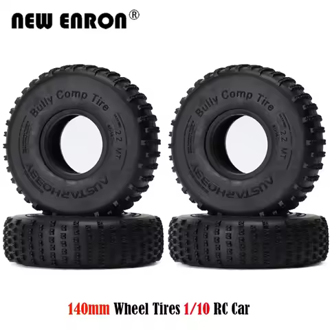 4Pc 2.2 Rubber Rock Buggy Crawlers Bully Comp Wheel RC Tires 140mm For RC Car Parts 1/10 Axial SCX10