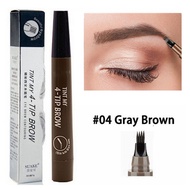 4 Points Eyebrow Pen 5 Colors Liquid Brow Pencil Dark Brown Microblading Eyebrow Pencil Waterproof E