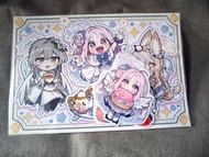 BA現貨-茶會☆Q版貼紙+明信片套裝 日本同人 桐藤渚 百合園聖亞 咪卡 聖園彌香 Mika ミカ 三一  蔚藍檔案 Blue Archive ブルーアーカイブ