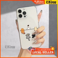 Clear Anti-Drop Case with Assorted Cute Kitten Prints for iPhone 7/8/X/XS/XSMax/XR/11/12/13/14/15/16