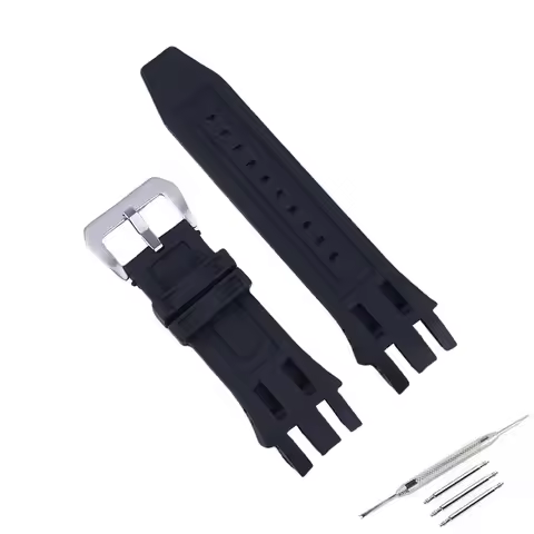 26mm Men's rubber watch strap accessories for Invicta Pro Diver Black silicone waterproof sports wri