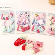 0-8 Months Old 3pair Baby Socks for boys and girls children's thin mid-tube socks