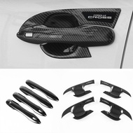 For TOYOTA COROLLA CROSS carbon fiber pattern car door handle cover bowl coverCOROLLA CROSS exterior