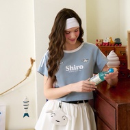 CACO-Little White Double Strip Football Jersey Short T-Female [L2SC008]