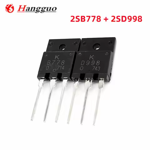 20pcs=10pair Original KTB778 KTD998 TO-3PF Audio Power amplifier B778 D998 Power Transistor 2SB778 2