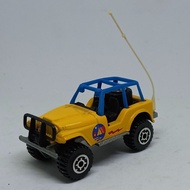 Matchbox jeep 4x4 4UNT4 cj7 wrangler wilderness tours with antenna loose diecast (t)