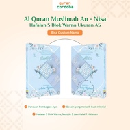 [Custom Name Available] Al Quran Muslimah An - Nisa Memorization 5 Color Blocks A5 Size