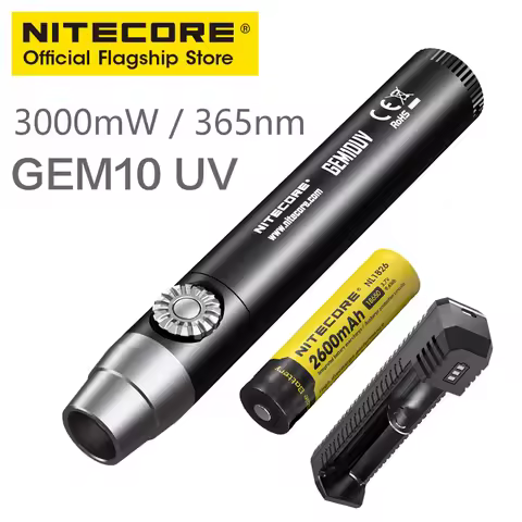 NITECORE GEM8 GEM10UV jewelry appraisal Lamp adjustable powerful jewel detection flashlight Gemstone