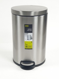 Global House EKO ถังขยะขาเหยียบ ขนาด 20L สีเงิน EK9215MT รับประกันของเเท้!