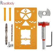 &lt;5/30 ROYALLLADY High-Quality&gt; 35mm Concealed Hinge Jig Kit Woodworking Self Centering Hole Saw Cutter Tool Set