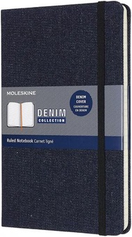 MOLESKINE - 限量Denim牛仔布系列記事本 大型 横間 PRUSSIAN BLUE (13 x 21 CM)