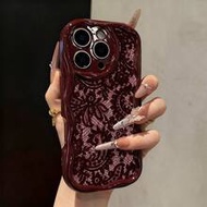 เคสโทรศัพท์นิ่มลายลูกไม้เข้ากันได้กับ IP17/IP17PROMAX/Iphone16/Iphone16pro/Iphone16promax/Iphone15/X
