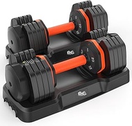 25LB 55LB Adjustable Dumbbells Set, 5LB to 25LB Dumbbell Pair,15LB to 55LB Weight Set of 2, Home Gym