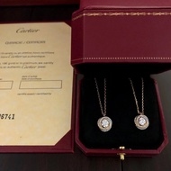 Cartier Trinity Diamond Necklace Three Ring Full Diamond Clavicle Chain Valentine's Day Birthday Gif