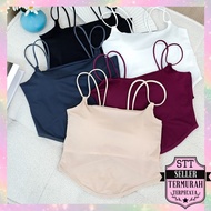 STT BR6985 Women's Tank Top Cross Back Strap Singlet Fashion Wire Free Sexy Tank Top Basic With Cup 