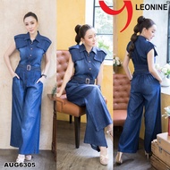 จั้มสูทยีนส์ Jumpsuit jeans เพลย์สูท ชุดเดรสกางเกงกางเกงยีนส์ Leonine AUG6305