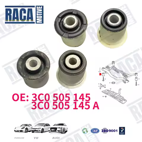 For Volkswagen CC Passat B6 B7 4PCS Front Rear Support Frame Rubber Bush 3C0505145 3C0505145A