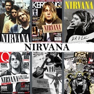 6 pcs Glossy Metal Art Paper Band Poster Size A5+ / A4+ / A3+ NIRVANA Band