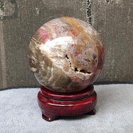 《瑜坊》精美樹化玉 木化玉 木化石球 現貨 no.8 約 91 mm ✽ 重約 1.058 kg