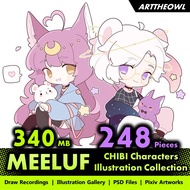 🔥 Digital Illustration Art - MEELUF 🔥 Anime Figure | CG Art Digital Drawing Book | Smart Drawing Tab