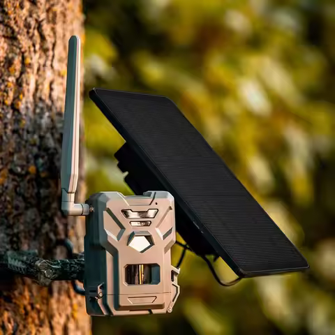 3W 12V/6V Trail Cam Solar Panel 360° Rotation Build-in 5000mAH Battery Solar Battery Charger Kit for