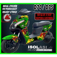 Uwinfly D70 HULK Uwinfly D70/D75 - decal sticker for Hulk motif electric bikes for Uwinfly D70/D75 b