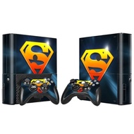 Super-Man Sticker Decals Cover for Xbox 360 E Console  2 Controller Skins