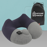 Hitchie A088 H-Shape Portable Inflatable Air Pump Travel Neck Pillow Headrest U Shape - Bantal Angin